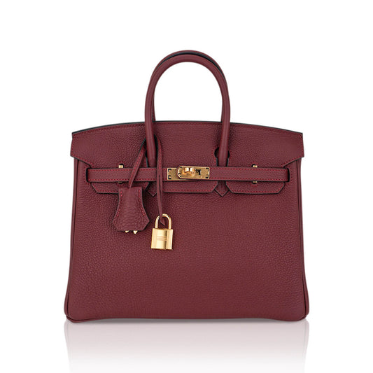 Birkin 25 Bag Rouge H Togo Leather with Gold Hardware
